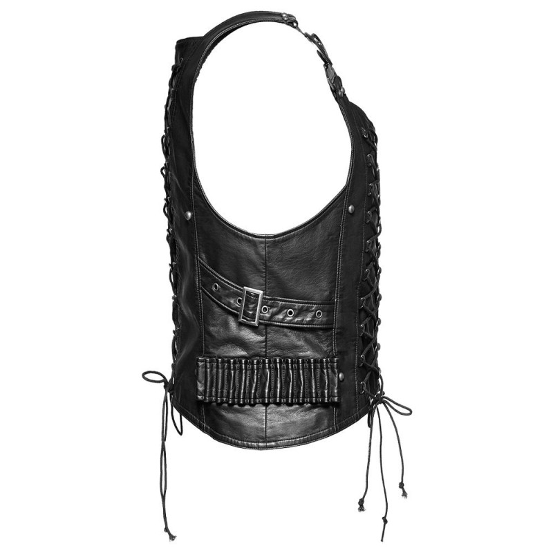 Men Gothic Vest Vintage Pu Leather Vest Men sleeveless Vest Tops Punk Cosplay Club Vest Steampunk